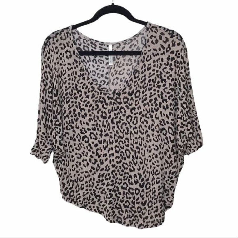 DNA Couture Leopard Animal Print Blouse Medium